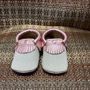 First Step Pink and Cream Kids Moccasins NWT size 3